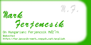 mark ferjencsik business card